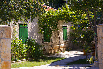 Image showing House yard in Croatia