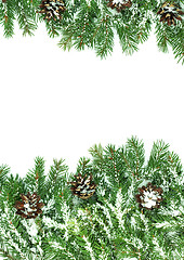 Image showing Christmas framework with snow