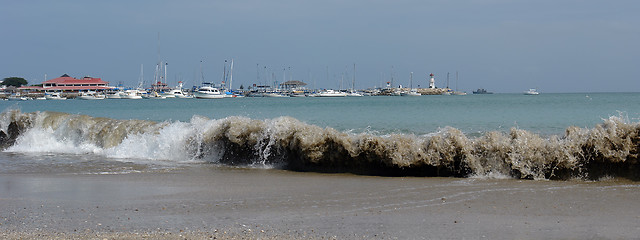 Image showing coast of pacific. salinas. ecuador