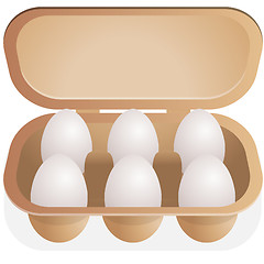 Image showing Eggs in container