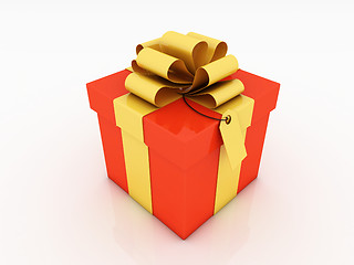 Image showing gift box over white background 3d illustration 