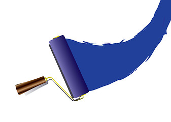 Image showing Paint roller swoosh