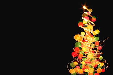 Image showing abstract color christmas lights