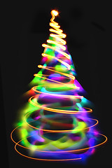 Image showing christmas tree from xmas lights
