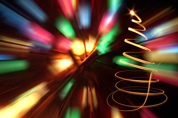 Image showing christmas tree from xmas lights