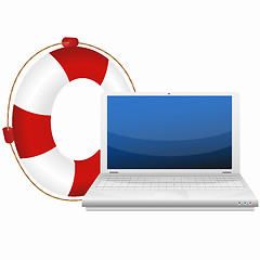 Image showing lifesaver for laptop