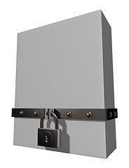 Image showing box and padlock