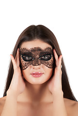 Image showing girl at mask