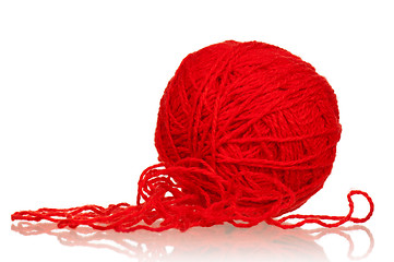 Image showing Red ball of yarn