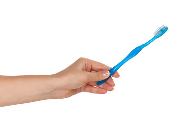 Image showing Hand with tooth brush