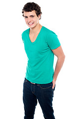 Image showing Guy in trendy casual wear posing in style