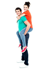 Image showing Portrait of loving couple enjoying together