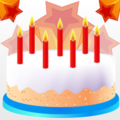 Image showing cake with candles