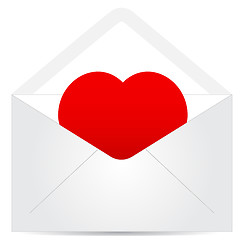 Image showing envelope with red heart