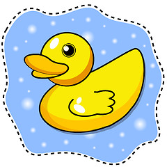 Image showing cartoon yellow duck