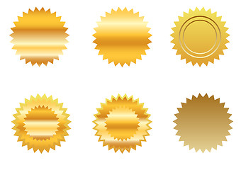 Image showing gold sticker set