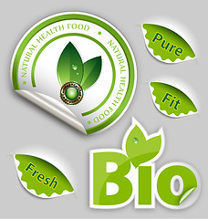 Image showing Organic Food, Eco, Bio Labels and Elements