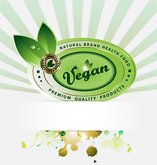 Image showing Vegan background with empty copyspace