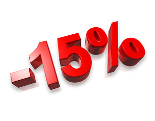 Image showing 15% fifteen percent