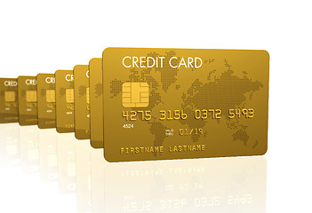 Image showing Gold credit cards