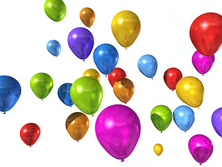 Image showing colored balloons isolated on white