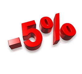 Image showing 5% five percent