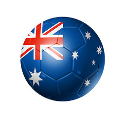 Image showing Soccer football ball with Australia flag