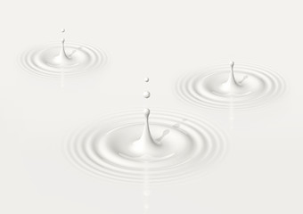 Image showing drops of milk and ripple