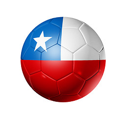 Image showing Soccer football ball with Chile flag