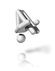 Image showing Gymnastics Trampoline 3D symbol