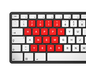 Image showing New year 2012 computer keyboard