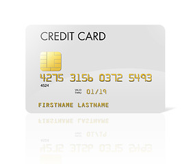 Image showing White credit card