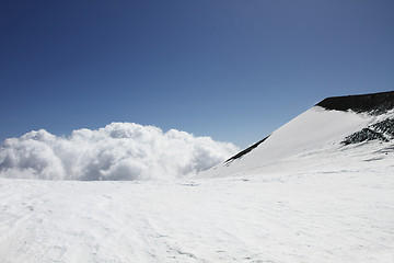 Image showing clouds on volcano mount Etna