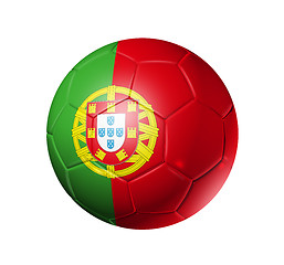 Image showing Soccer football ball with Portugal flag