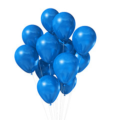 Image showing blue balloons isolated on white