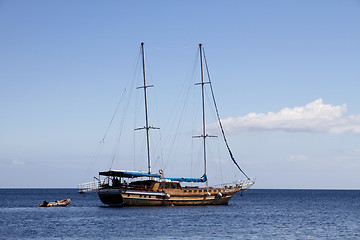 Image showing sailing ship on Mediterranean sea