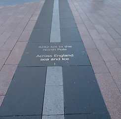 Image showing The prime meridian in Greenwich