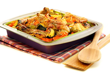 Image showing Chicken with pumpkin and rosemary. 