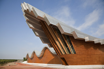 Image showing Entrance modern winery