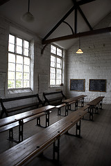 Image showing interior of an old classroom