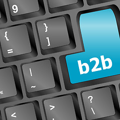 Image showing word b2b on digital keyboard