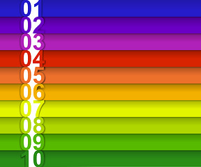 Image showing colorful numbered banner