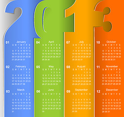 Image showing Calendar 2013