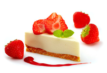 Image showing strawberry cheese cake