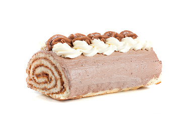 Image showing Chocolate Swiss roll