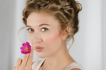 Image showing beauty woman closeup portrait