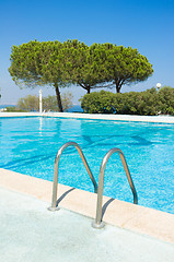Image showing Sunny swimming pool