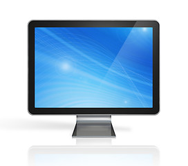 Image showing 3D computer, television screen