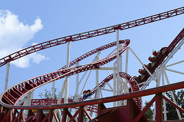 Image showing rollercoaster in an amusement park