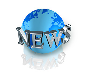 Image showing news world globe